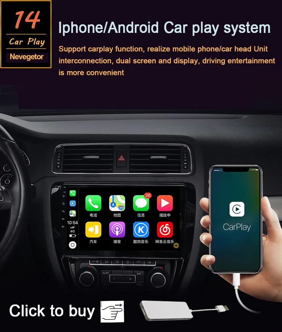 Android 10 автомобильный мультимедийный плеер для сиденья Altea Leon Toledo volkswagen VW Passat Skoda серии gps Стерео Радио Навигация, 2 DIN