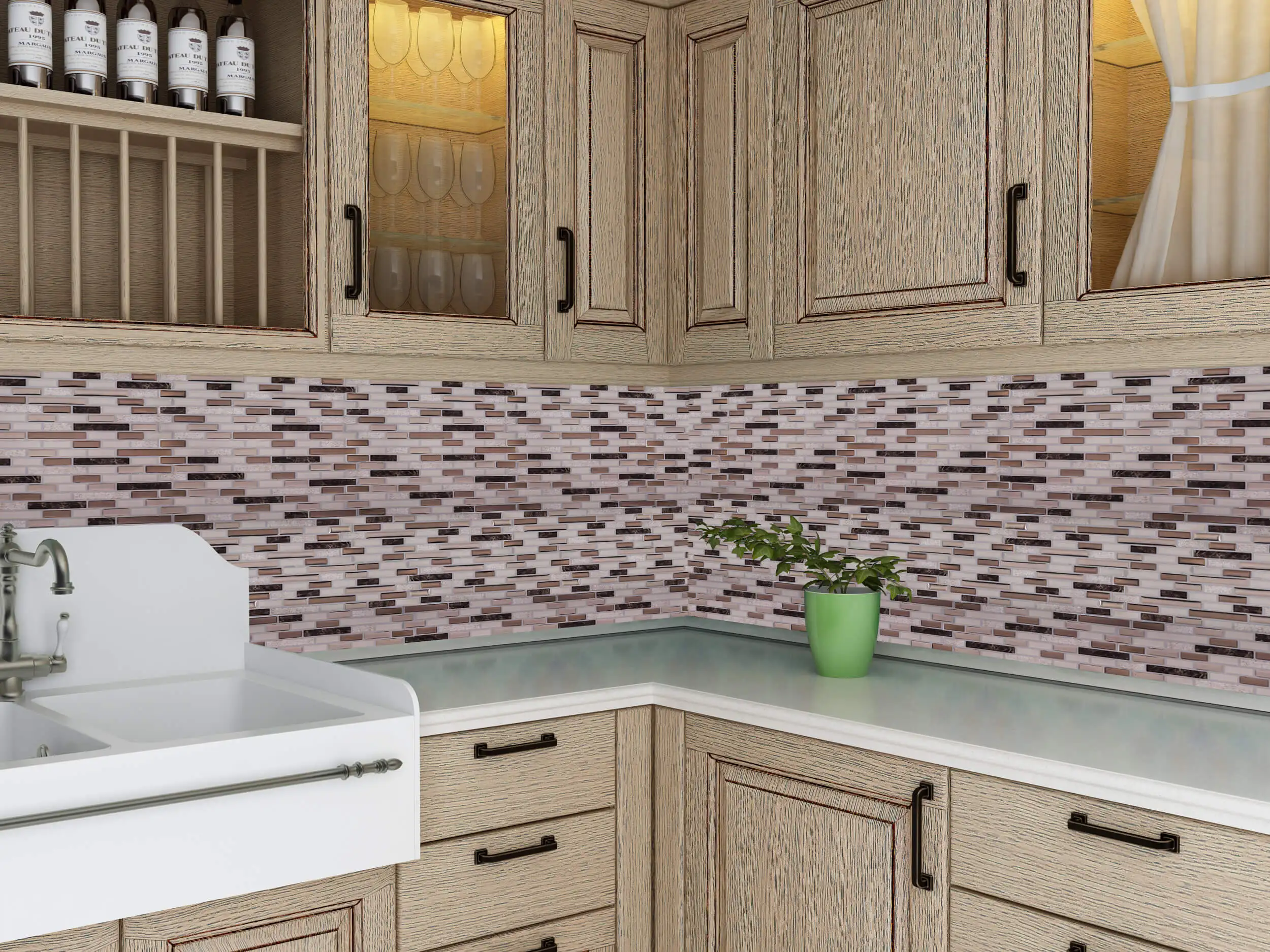 Яркие плитки мраморные обои водостойкие кухонные наклейки на выбор мозаичные