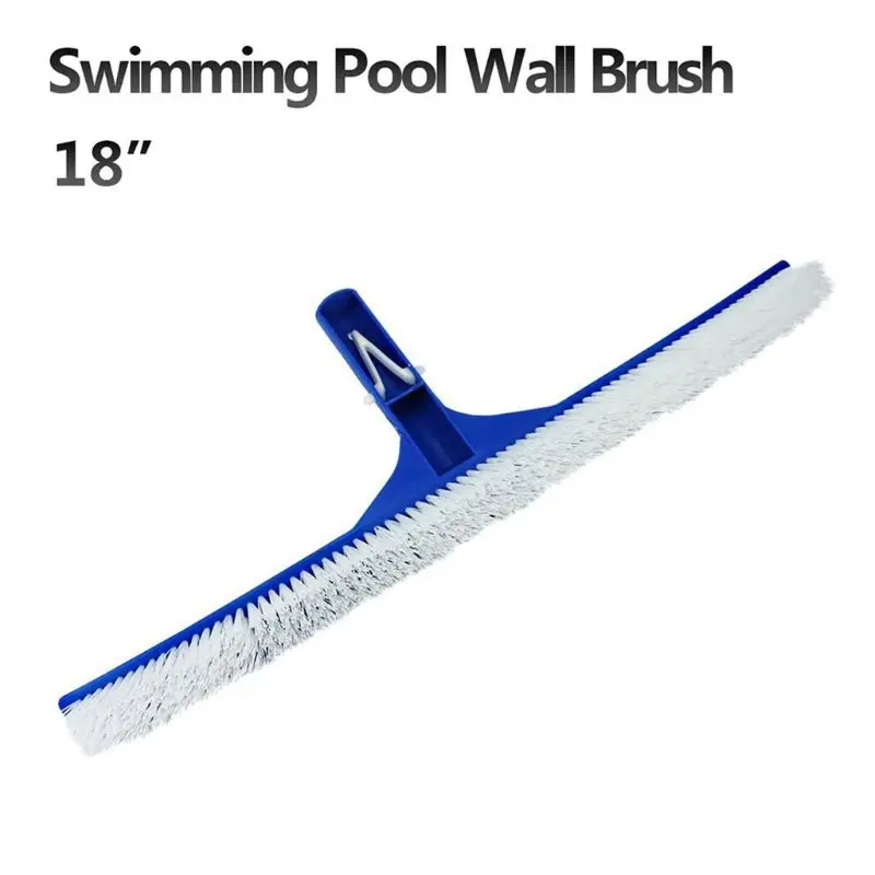 583F Swimming Pool Cleaning Wide Flat Brushes 18 inch Plastic Bristle and Clips Multipurpose Tools for Cleans Wall Floor | Спорт и