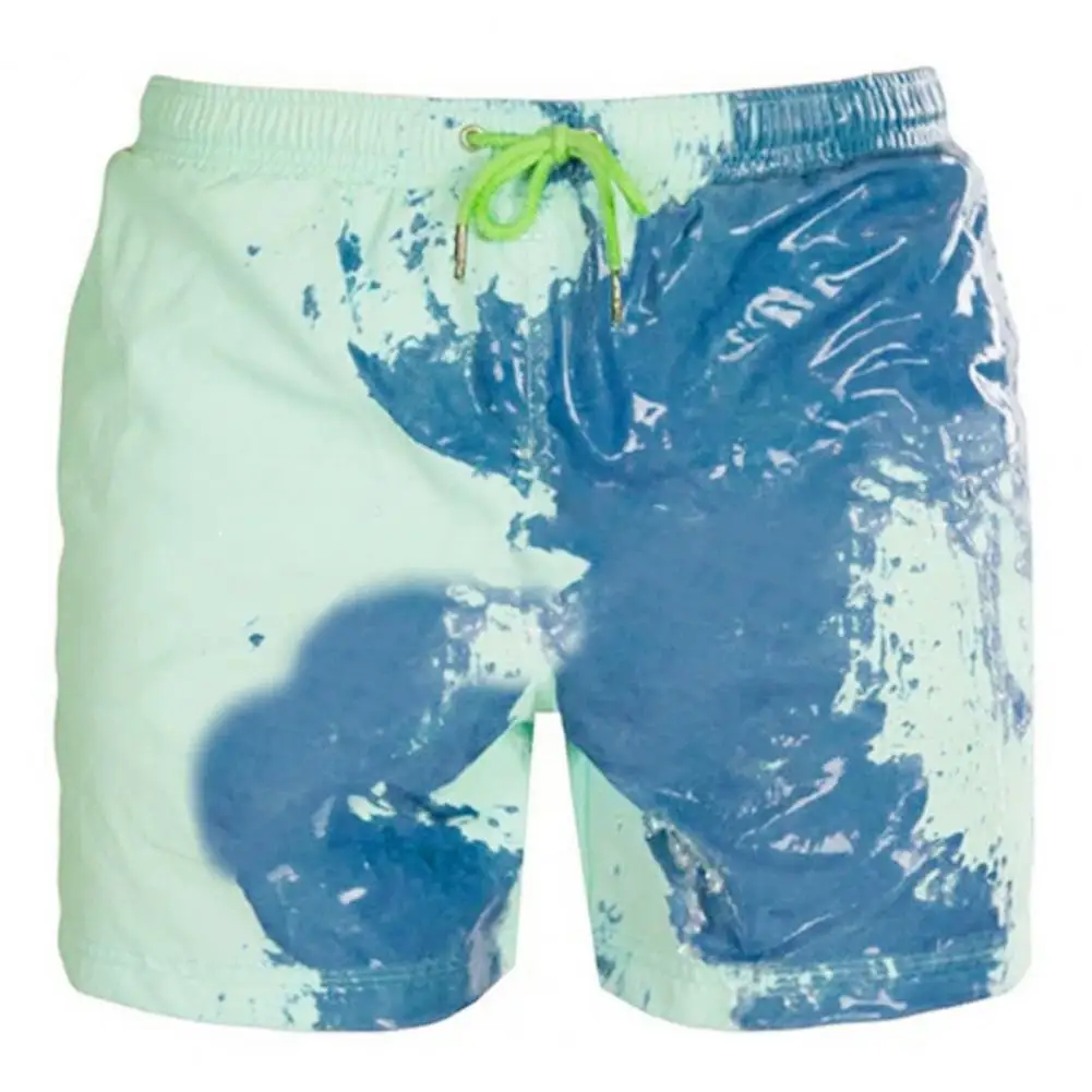

Magical Encounter Color Changing Beach Pants Men Swimming Trunks Swimsuit Quick Dry Bathing Shorts Summer Surfing Pants New