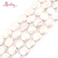 natural freshwater pearl coin beads loose natural stone beads for jewelry making diy necklace bracelets earring loose strand 15