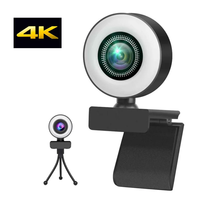 Новая веб-камера Full HD 4K, веб-камера 2K с автофокусом и микрофоном для ПК, ноутбука, веб-камера 1080P для онлайн-конференций, Youtube