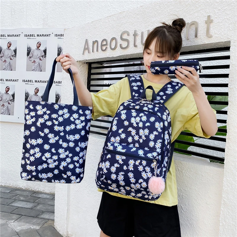 

Fashion printing Backpack For Women 2020 Waterproof Nylon Multi Pocket Travel Backpacks Large Capacity School Bag For Teenage