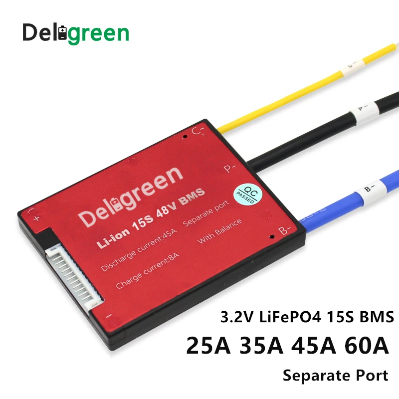 15С 25A 35A 45A 60A PCM/PCB/BMS для 48V LiFePo4 Батарея пакет для электрических велосипедов и скутеров и инструменты Батарея
