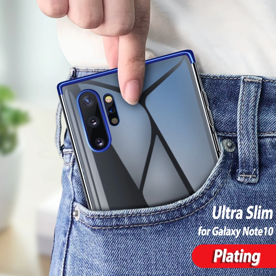 Ультратонкий Мягкий ТПУ прозрачный чехол для samsung Galaxy Note 10 + 5G телефонные чехлы Plus