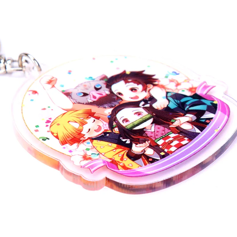 

9pcs/set Anime Demon Slayer: Kimetsu no Yaiba Key Chains Two-sided Keychain Cosplay Acrylic Pendant Keyring