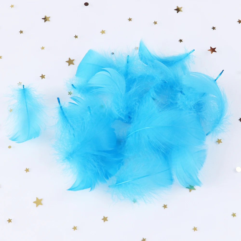 

100PCS Natural Goose Feathers DIY Jewelry Making Carnival Decoration Clothes Accessory Small Swan Dyed Plumes For Crafts 5-8 CM