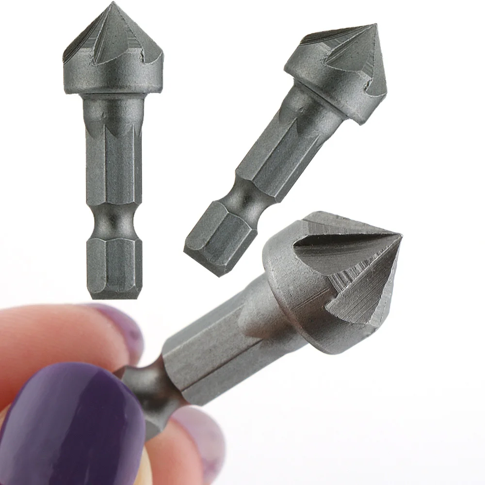 1 шт. 90 градусов сверло с зенкером фаска 1/4 &quotшестигранный хвостовик
