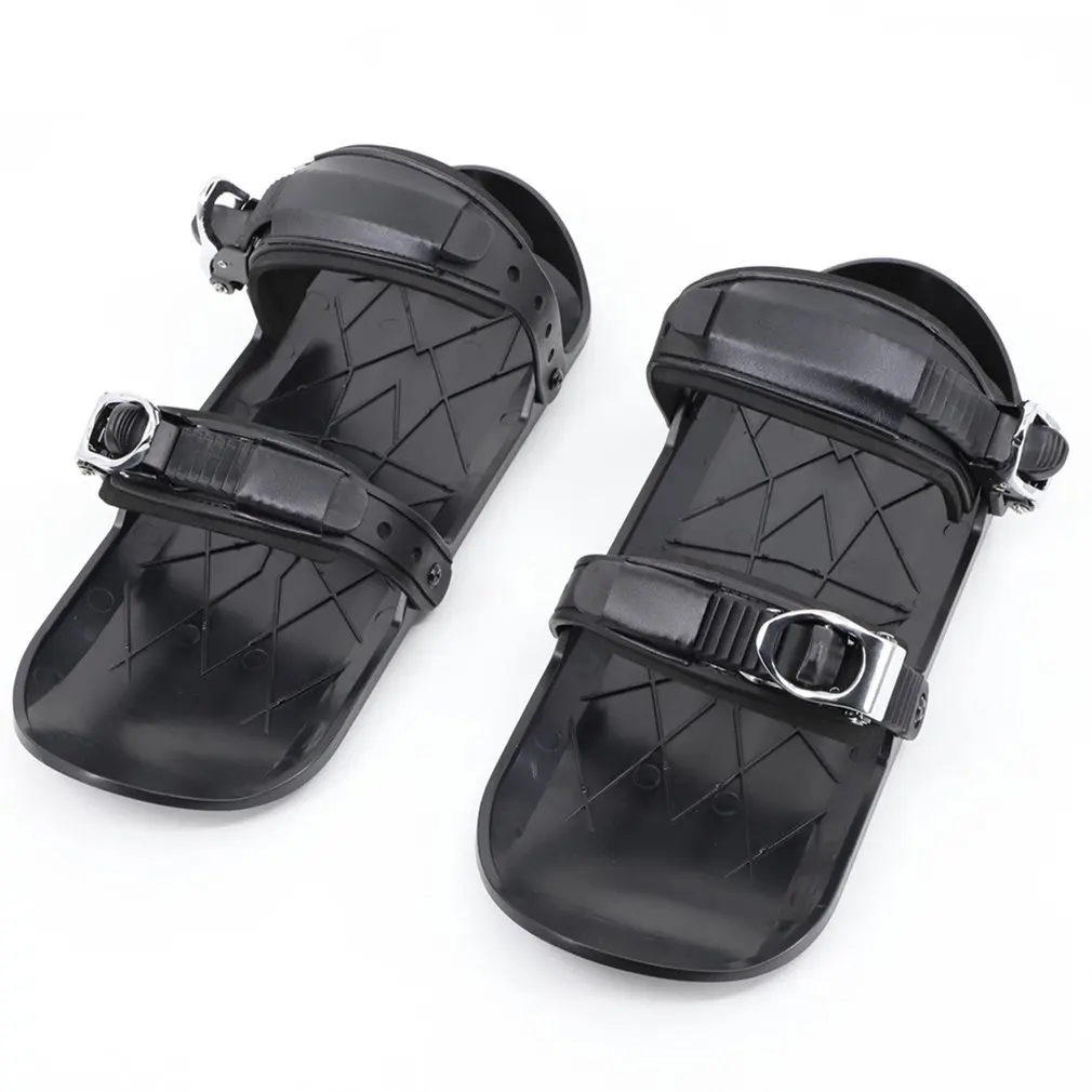 

1 Pair Mini Ski Skates Snow Short Skiboard Snowblades Adjustable Binding Skiing Shoes Snow Board Ski Boot Sled Ski Equipment