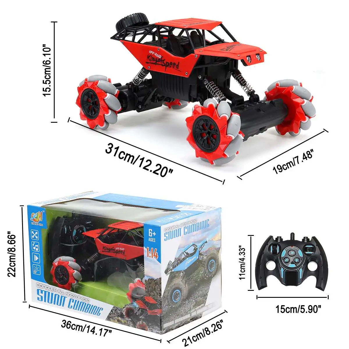 

2.4G Remote Control Stunt RC Car Wireless Watch Induction Twisting Off-Road Vehicle Light Drift Driving RC Toy Gift