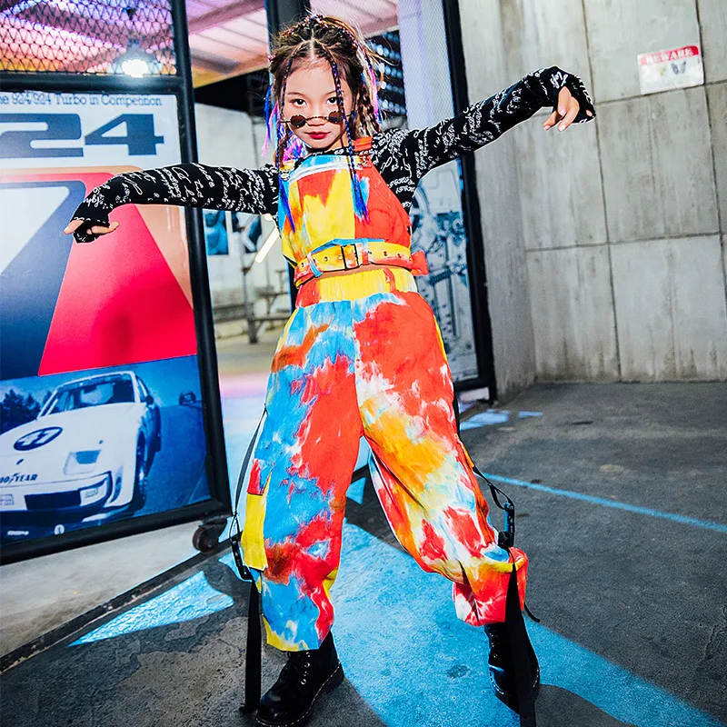 Новинка Детские джазовые танцевальные костюмы красивые брюки в стиле хип-хоп для