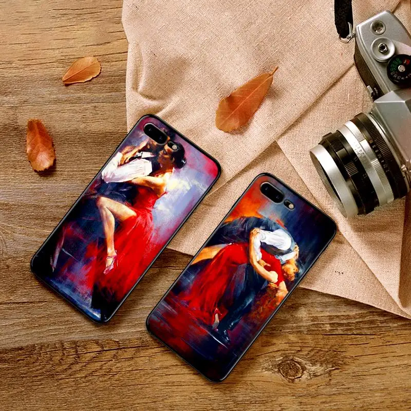 Танцевальный художественный цветной рисунок мягкий силиконовый чехол для iPhone X XS