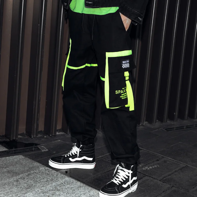 UNCLEDONJM зеленые штаны карго с множеством карманов Штаны уличная тактическая