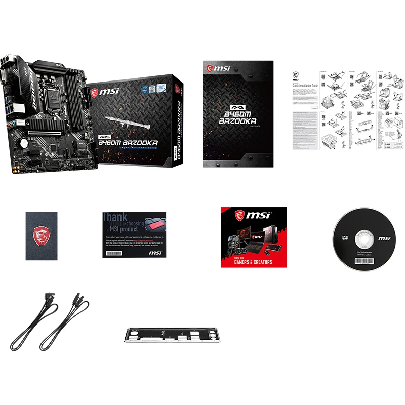Günstig Original MSI MAG B460M BAZOOKA Desktop Motherboard MATX M.2 2800MHz Unterstützung CPU 10400/10400F/10500/10700 (INTEL B460/LGA 1200)