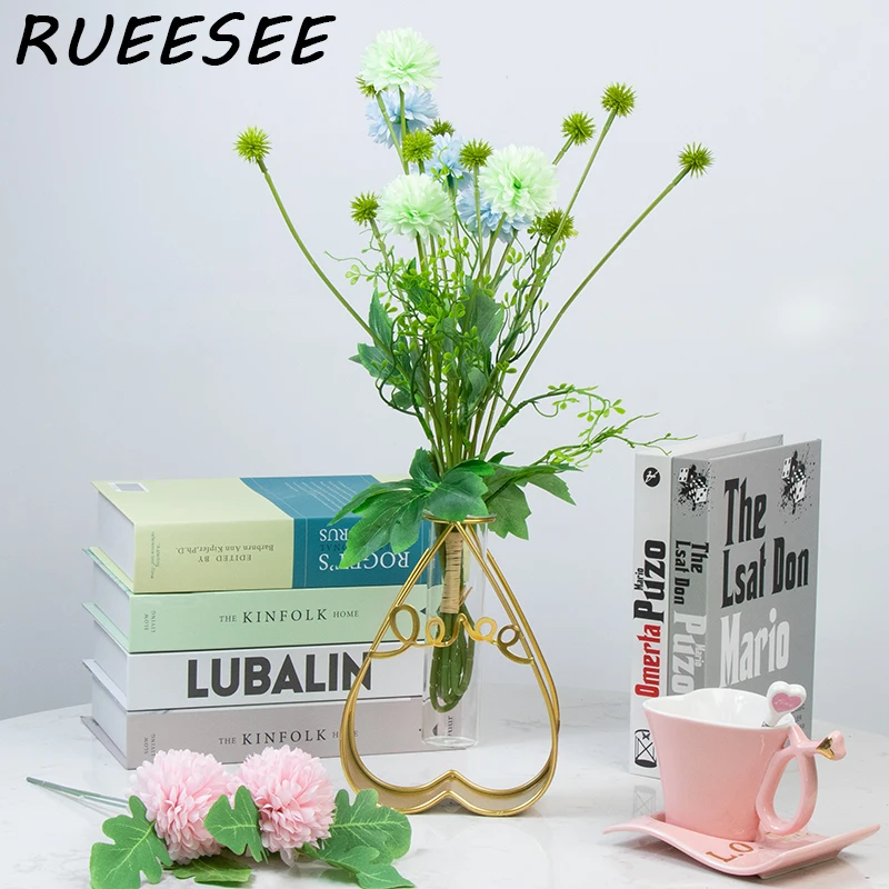 

Nordic Artificial Flowers Suit Silk Hydrangea Home Living Room Decoration Flower Decoration Fake Flowers Flower Vase