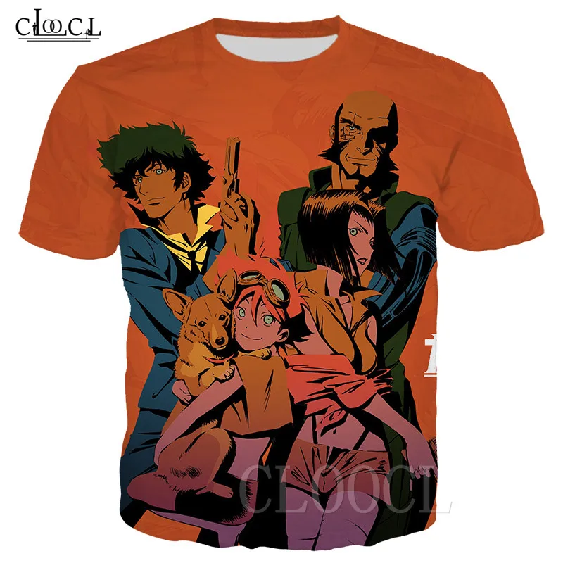 Футболка Bebop мужская с 3D принтом модная рубашка в японском стиле аниме летняя