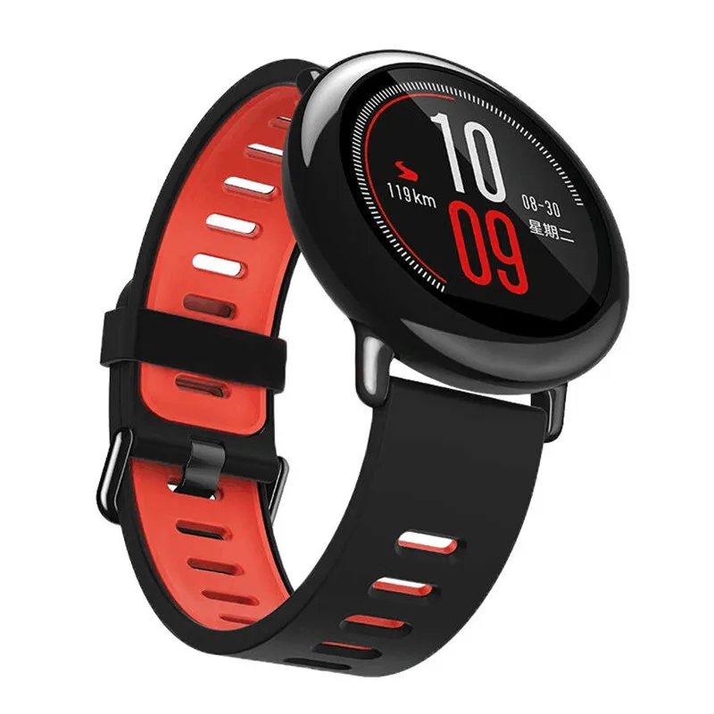 4в1 Huami Amazfit Pace ремешок силиконовый спортивный ремешок на запястье часы браслет+ силиконовый защитный чехол+ стекло протектор экрана