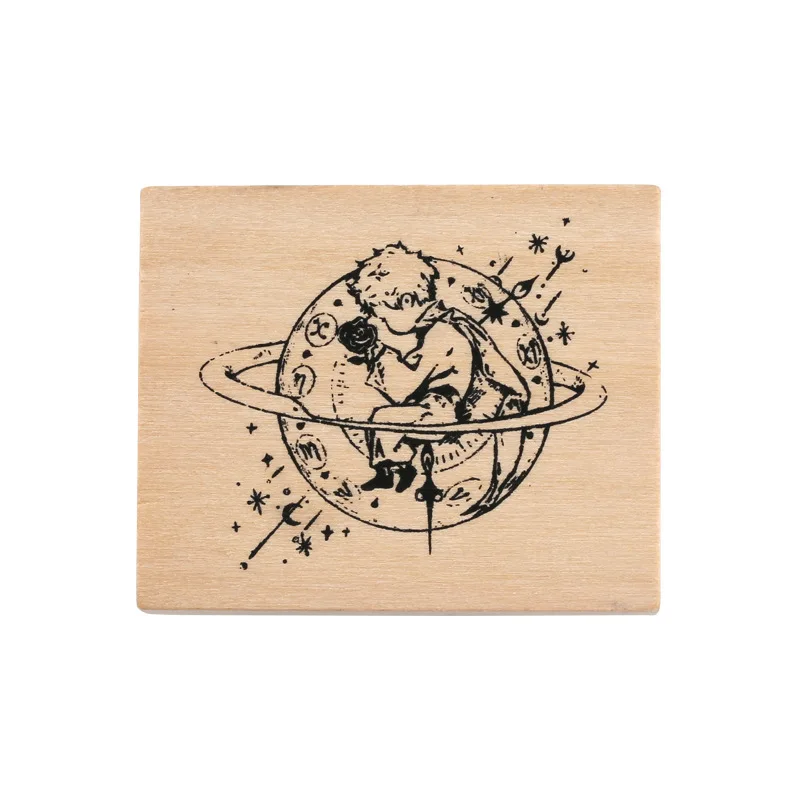 

15 Designs Mixed The Little Prince Wooden Stamps DIY Sticker Journal Diary Decoration Supplies