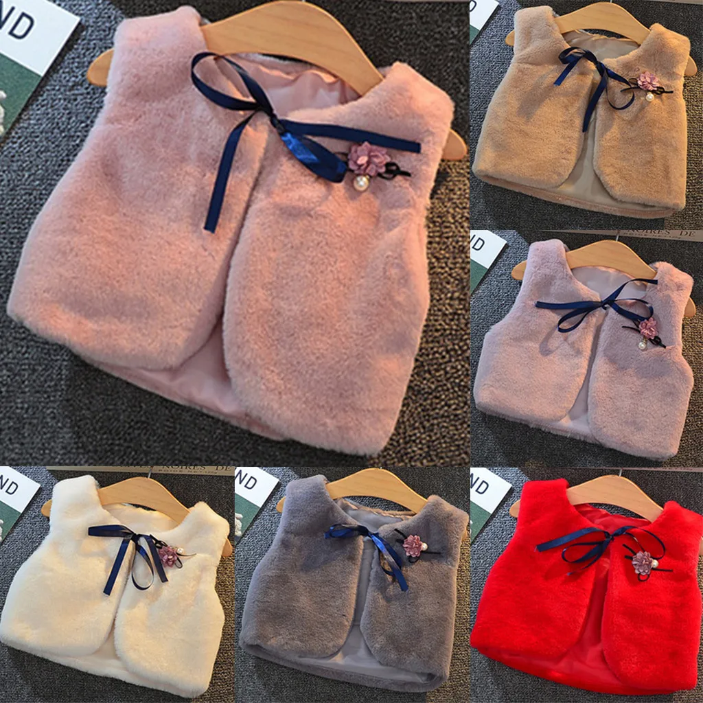 Модный зимний детский теплый жилет милая и шаль свитер брошь украшение