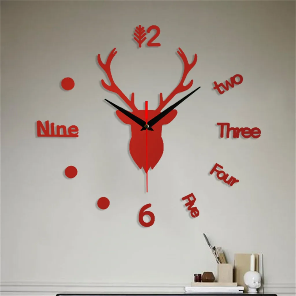 Большие настенные часы современного дизайна безрамочные сделай сам без звука 3D