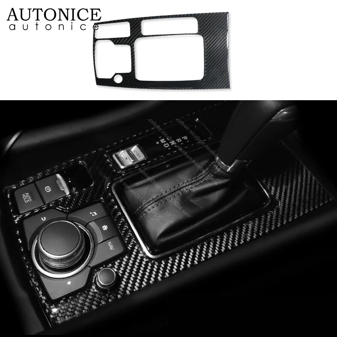 Подходит для Mazda6 2020 панель шестеренок из углеродного волокна управления окошком