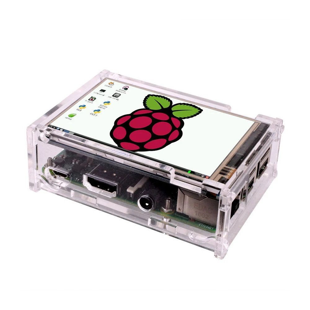 Raspberry pi 3b plus 3.5 inch screen basis kit with Protective Case 32G TF card and multi-card reader heatsink EU power | Компьютеры и