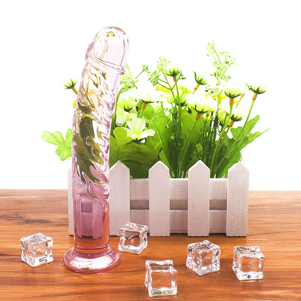 Большой хрустальный стеклянный фаллоимитатор искусственный пенис