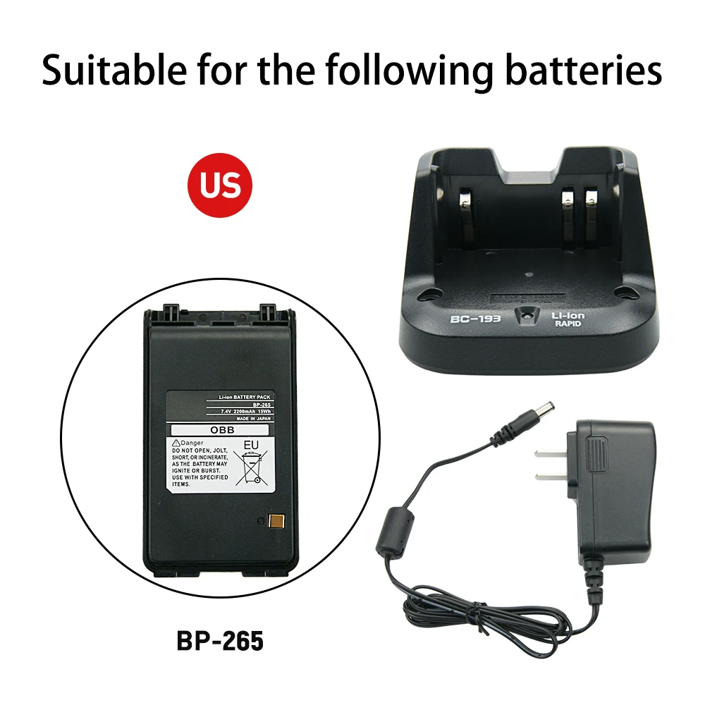 10Pcs BC-193 Li-Ion Charger for ICOM F4102D F4103D IC-F3002 F4002 F3003 F4003 IC-F3001 F4001 F3003 F4003 F3103D Radio