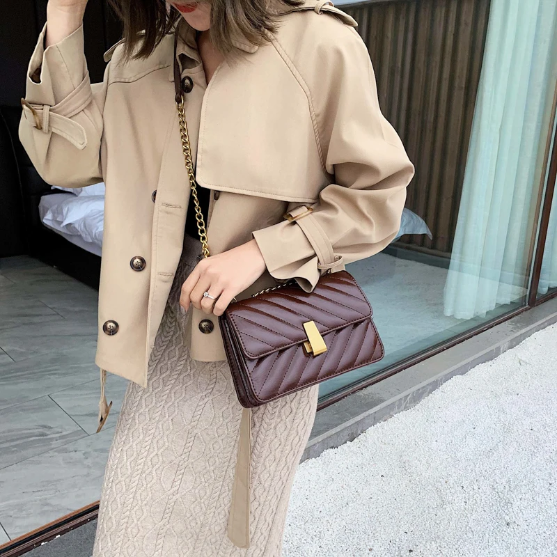 XGVOKH женские роскошные полосатые кожаные сумки с резьбой через плечо для женщин