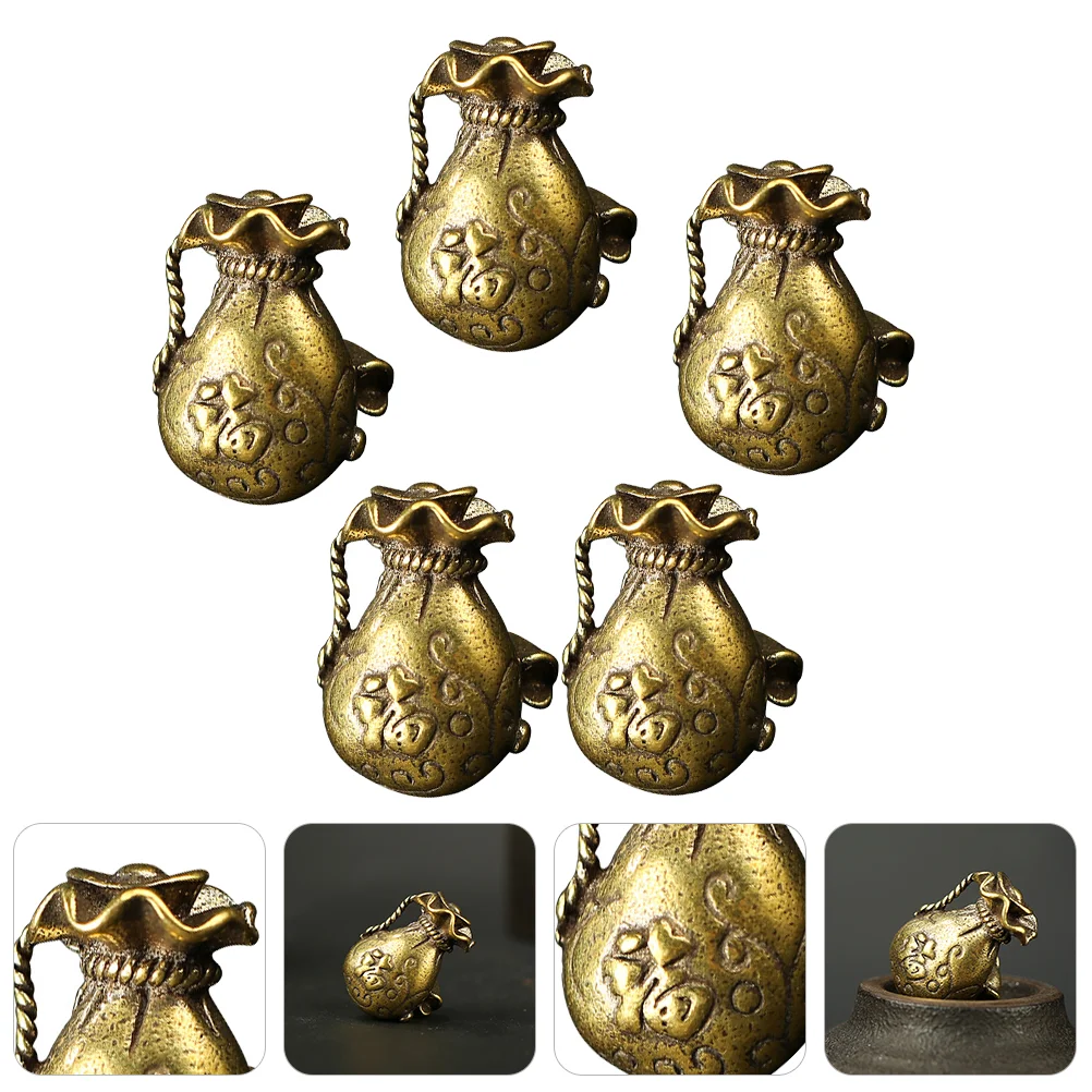 

5 шт. Декоративная Сумка, латунная подвесная сумка с уникальным рисунком рыбы, брелок-подвеска