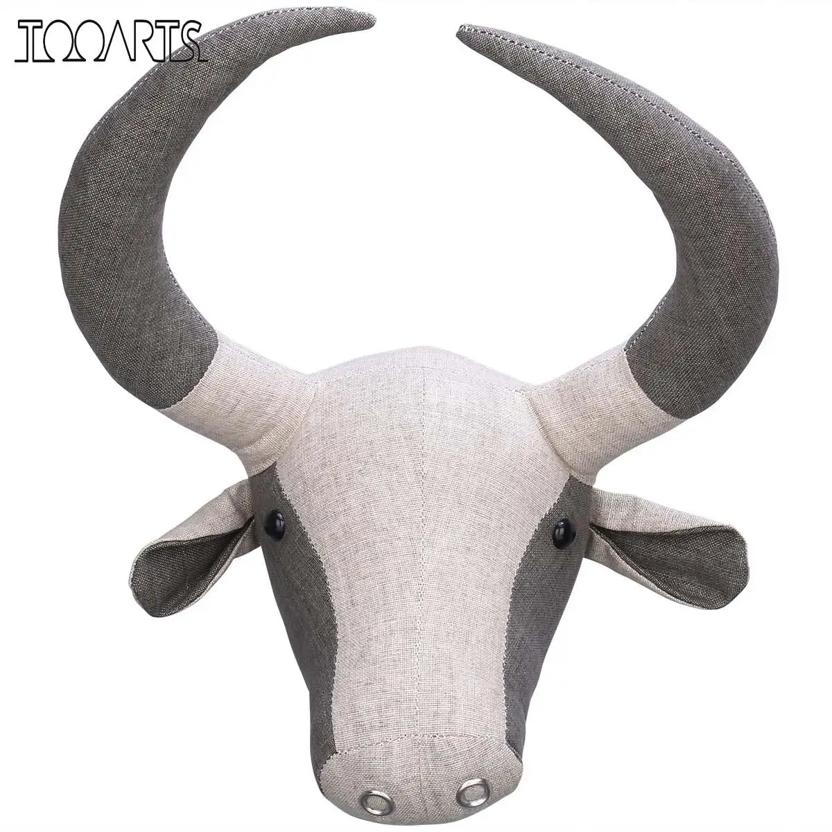 Tooarts голова буйвола настенная подвесная мультяшная животного настенное