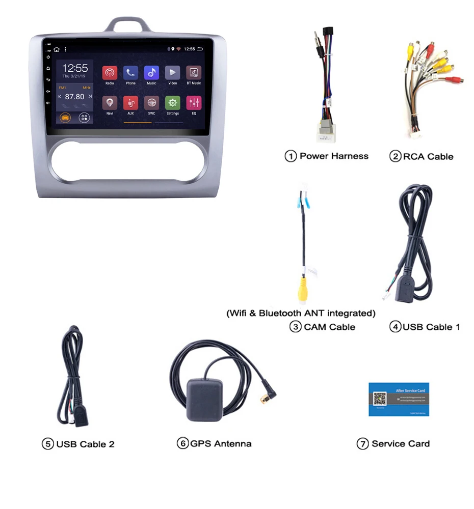 Автомагнитола 9 дюймов Android 11 мультимедийный видеоплеер для Ford Focus EXI MT 2 3 Mk2 2006-2014