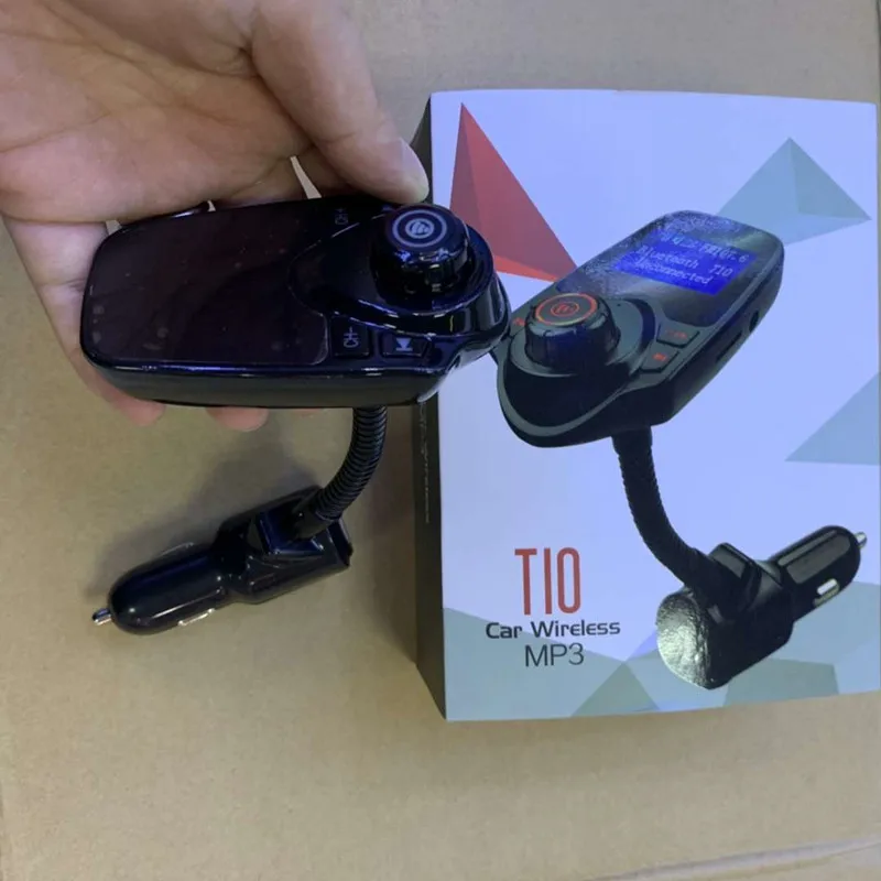 2017 T10 автомобильный беспроводной MP3 FM-передатчик дисплей Bluetooth V3.0 + EDR гарнитура с