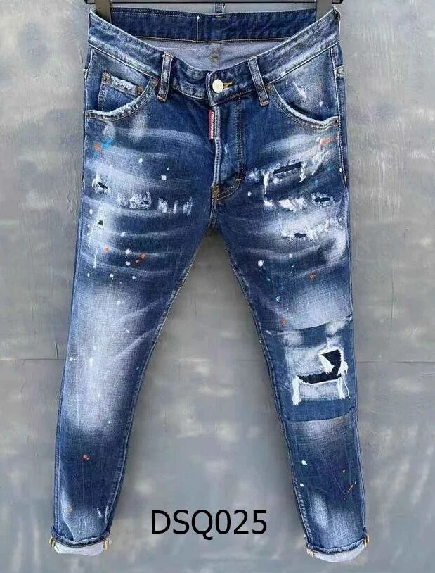 

Классические женские джинсы в уличном стиле, оригинальные DSQUARED2, ретро, итальянский бренд, женские/мужские джинсы, локомотивы, джинсы для бе...