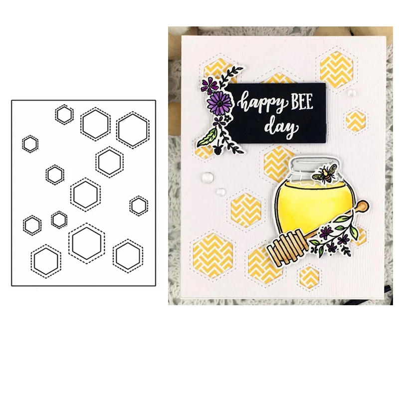 Металлические штампы с шестигранной крышкой прямоугольная рамка для сделай сам