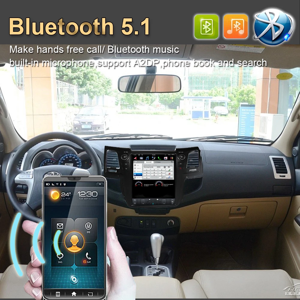 Автомобильный GPS-навигатор Tesla Style на платформе Android с вертикальным экраном для