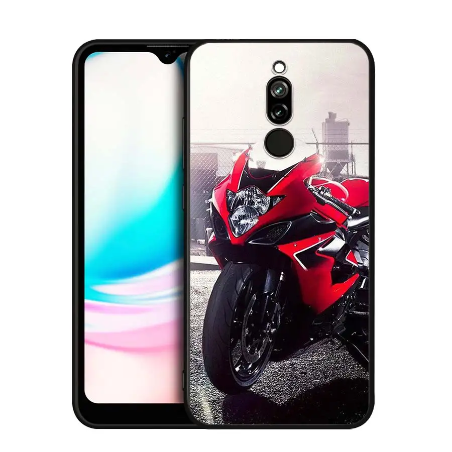 black silicone cover for redmi note 9 9s max 8t 8 8a go pro moto cross motorcycle for xiaomi 10 cc9 a3 lite phone case free global shipping
