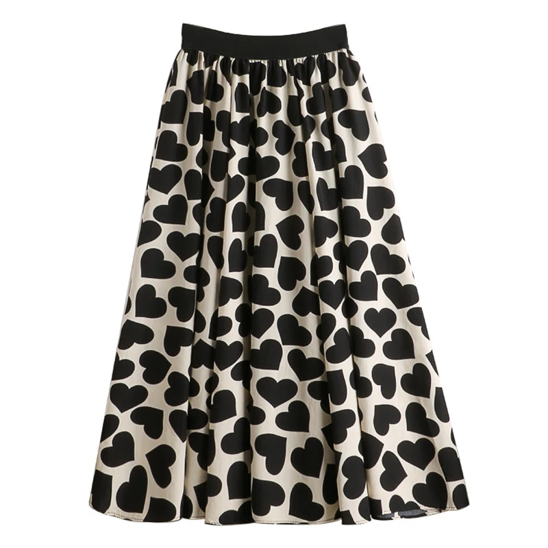 Юбка Женская приталенная длинная в форме сердца Повседневная Свободная