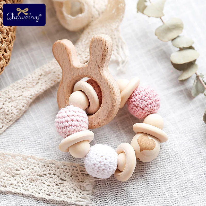 1 шт. детский деревянный браслет с бусинами из бука|Интерактивные игрушки для