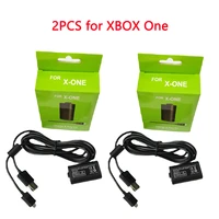 2pcs 600mah rechargeable battery pack with usb charging cable for microsoft xbox one wireless controller backup batteries kit