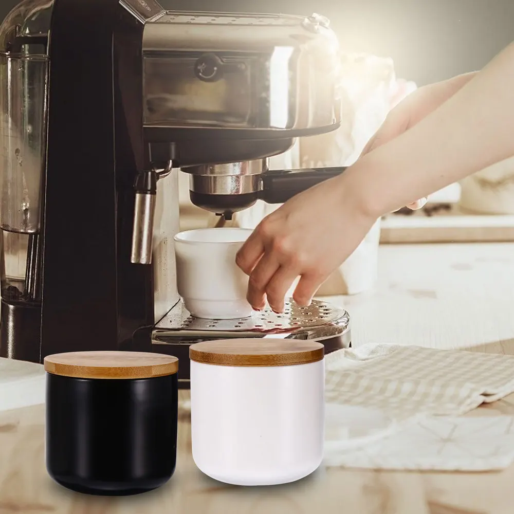 

2pcs Ceramic Tea Sealed Jar Premium Tea Containing Bottle Coffee Jar with Lid