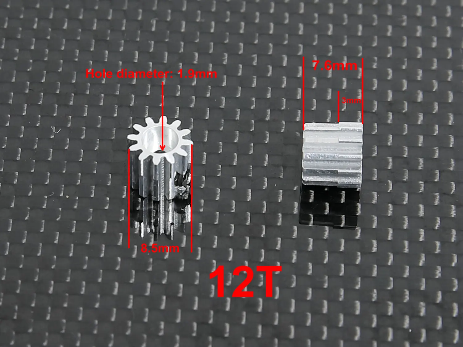 CNC алюминиевая зубчатая шестерня двигателя 12T для шестерни s (2 шт./компл.)|Детали и