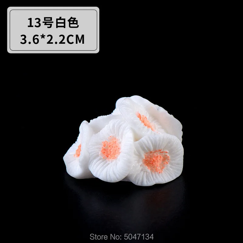 13White Красочный Искусственный Коралл аквариум из смолы украшенное кораллами красочные декоративные украшения для аквариума водные пейзаж миниатюрный Сказочный Сад - Цвет: 13White