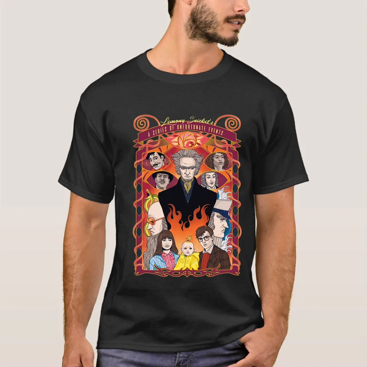 Серия несчастных событий футболки разных цветов летняя модная футболка из