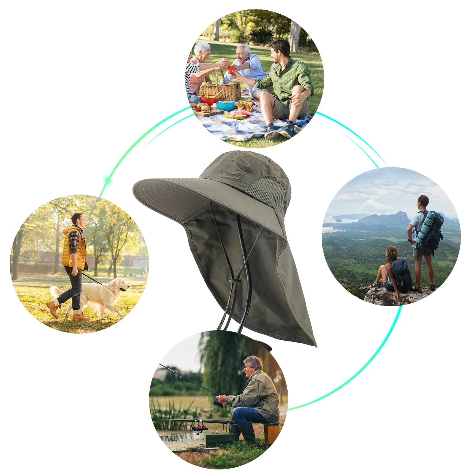 

Шляпа с широкими полями для мужчин и женщин, однотонная рыболовная Кепка унисекс, с защитой от УФ лучей, для активного отдыха