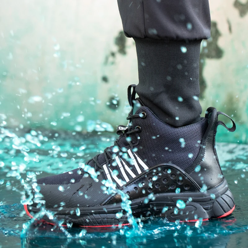 

Lightweight Safety Shoes Men Puncture-Proof Protective Shoes Work Sneakers Steel Toe Men Shoes Anti-smash Work Boots Size 47 48