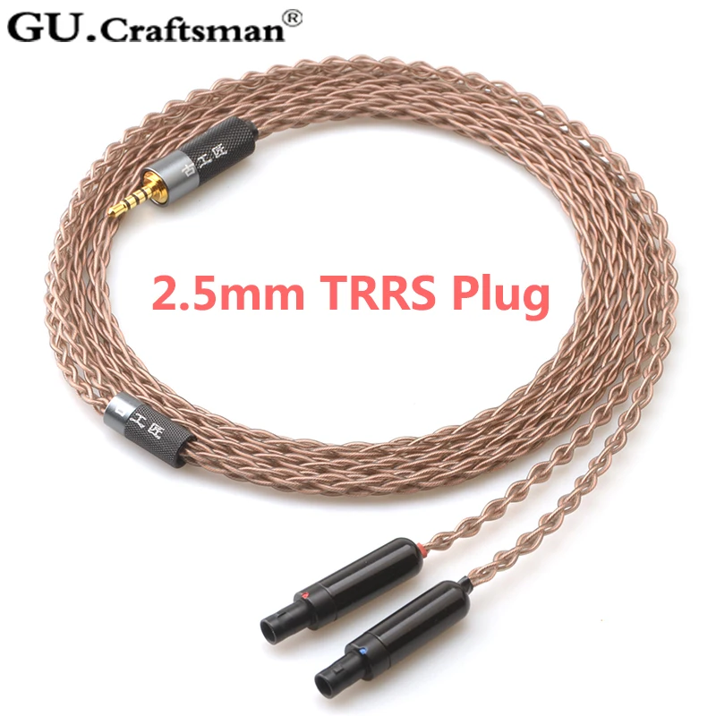 Медь GUcraftsman 6N OCC для SENNHEISER HD800 HD800s HD820 4Pin XLR 2 5 мм/4 4 мм балансировочный кабель