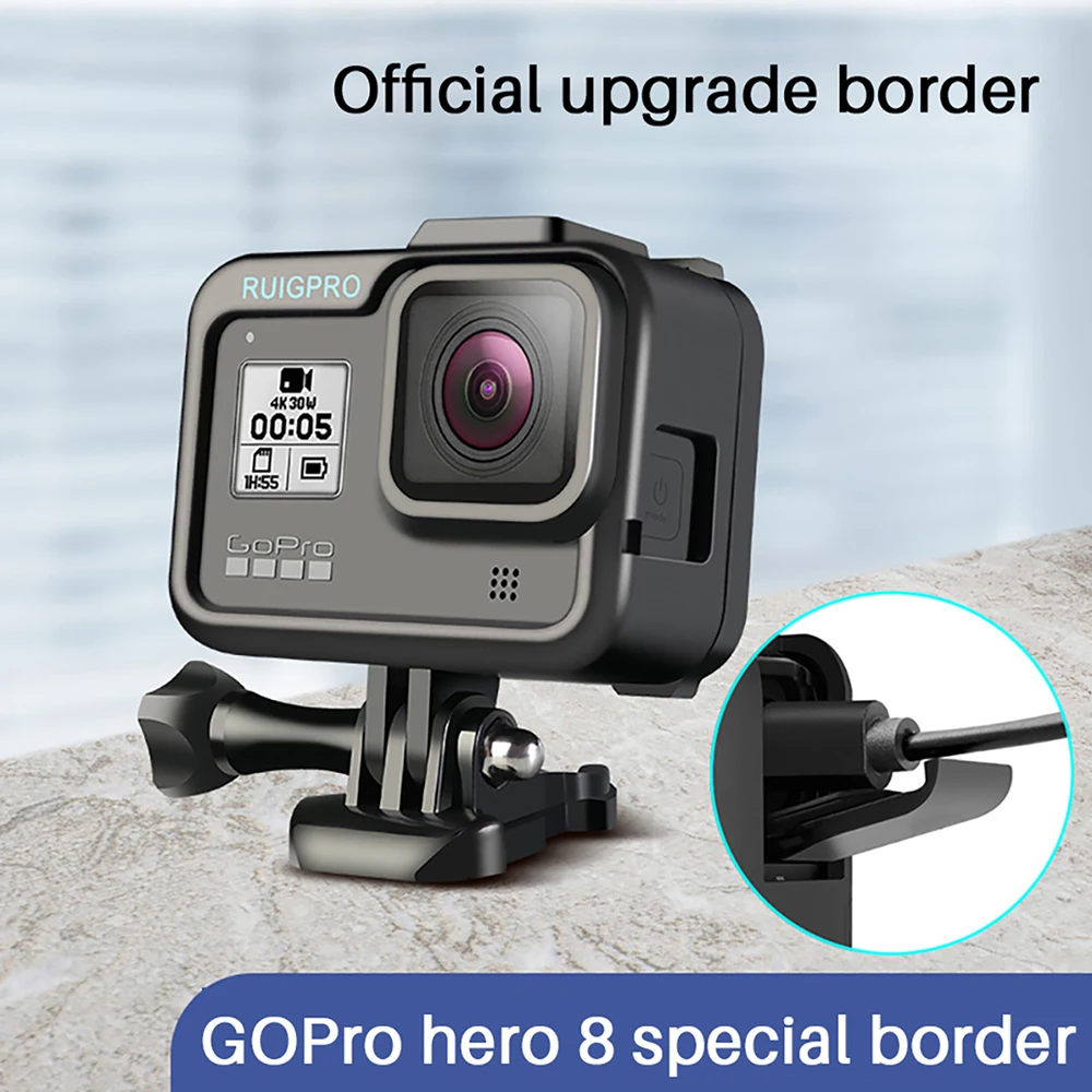 Защитный чехол для камеры RUIGPRO Vlog Gopro Hero 8 с холодным башмаком микрофона