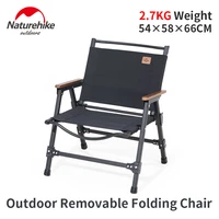 naturehike portable folding chair 2 7kg outdoor outing fishing chair detachable aluminum alloy bracket camping picnic furniture