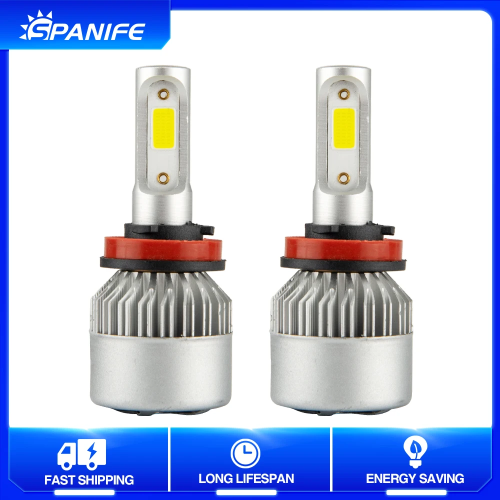 

Spanife H1 H3 H4 H7 Led Car Lamps H11 9005 9006 9012 880 5202 H13 9004 9007 Led Headlight Fog Light Kit Led Lights For Auto 48W
